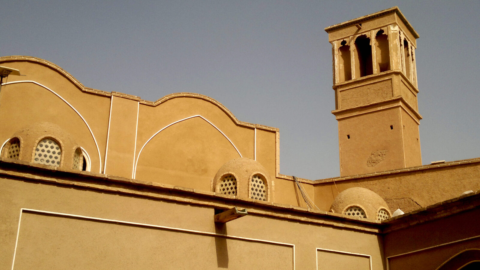 Bâtiment traditionnel muni d'un badgir, région de Yazd